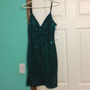 NWT Green sparkly Charlotte Russe Dress
